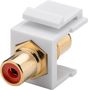 Keystone Cinch/RCA Module, red - 14.7 mm width, 2 RCA female, red, gold-plated 79669