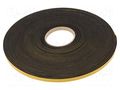 Gasket; EPDM; Thk: 3mm; black; L: 20m; W: 10mm RST ROZTOCZE USPE-10.03-20M