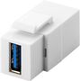 Keystone USB Module, white - 18.3 mm width, 2x USB 3.0 sockets (type A) 79927