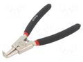 Pliers; for circlip; external; Pliers len: 150mm; angular YATO YT-2141