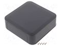 Enclosure: with panel; PF; X: 125mm; Y: 125mm; Z: 35mm; ABS; dark grey TAKACHI TKC-PF13-4-13D