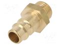 Thread plug-in EURO; nipple; brass; Ext.thread: 1/4" METABO MTB.7803009117
