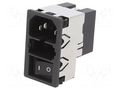 Connector: AC supply; socket; male; 6A; 250VAC; C14 (E); KMF SCHURTER KMF1.1163.11