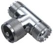 TEE ADAPTER, 1 X UHF PLUG-2 X UHF JACK SPC15142