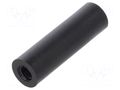 Spacer sleeve; cylindrical; polyamide; M3; L: 20mm; Øout: 6mm; black DREMEC DR185RDM3X20
