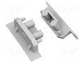 Cap for LED profiles; silver; 2pcs; ABS; GEN2,with hole; GROOVE10 TOPMET TOP-76990040