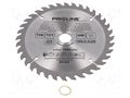 Circular saw; Ø: 160mm; Teeth: 36; cemented carbide; hardened; wood PROLINE PRE-84164