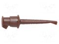 Clip-on probe; hook type; 5A; 60VDC; brown; 2.29mm; 30VAC; 10pcs. POMONA POM-3925-1