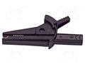 Crocodile clip; 10A; 600V; black; Overall len: 48.6mm POMONA POM-72924-0