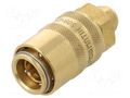 Quick connection coupling; straight,with valve; max.15bar PNEUMAT S09HZ-GZ14
