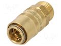 Quick connection coupling; straight,with valve; max.15bar PNEUMAT S09HZ-GZ12