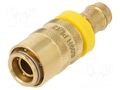 Quick connection coupling; straight; max.15bar; brass; Seal: FPM PNEUMAT S09H-PL13