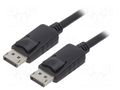 Cable; DisplayPort plug,both sides; 1.5m; black; DisplayPort 1.2 QOLTEC QOLTEC-50372