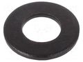 Washer; round; M4; D=9mm; h=0.8mm; steel; Plating: black finish BOSSARD B4/BN14683