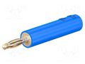 Connector: 2mm banana; adapter; 10A; 30VAC; 60VDC; blue; 36mm STÄUBLI A2/4-23