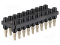 Socket strip; 2mm banana; black; 70VDC; 10A; 33VAC; Sockets: 20 STÄUBLI BL2-12/20/A-21