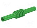 Connector: 4mm banana; adapter,socket; 32A; 1kV; 62.5mm; green STÄUBLI XHK-25