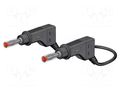 Test lead; 32A; banana plug 4mm,both sides; Urated: 600V; black STÄUBLI XZG425/SIL-15021