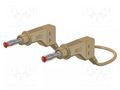 Test lead; 32A; banana plug 4mm,both sides; Urated: 600V; brown STÄUBLI XZG425/SIL-15027