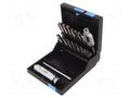 Kit: taps; Kind of holder: hand; plastic box; 23pcs. VÖLKEL VOLKEL-47005