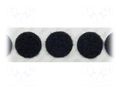 Tape: hook and loop; loop; caoutchouc; black; Application: fixing VELCRO® COIN-L-19-PS30-BK