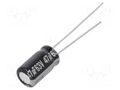 Capacitor: electrolytic; THT; 47uF; 63VDC; Ø6.3x11.2mm; ±20%; 1000h PANASONIC ECA1JHG470