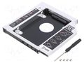 Hard discs housing: 2,5"; SATA I,SATA II,SATA III; aluminium QOLTEC QOLTEC-51869