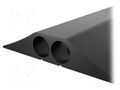 Cable protector; Width: 156mm; L: 9m; PVC; H: 30mm; black; Chambers: 2 COBA EUROPE COBA-CP010002