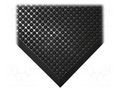 Anti fatigue mat; Width: 0.6m; L: 0.9m; polyurethane; black COBA EUROPE COBA-SE010001