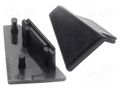 Cap for LED profiles; black; 20pcs; ABS; GEN2; CORNER10 TOPMET TOP.83990002