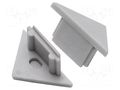 Cap for LED profiles; grey; 2pcs; ABS; TRIO10 TOPMET TOP-91060022