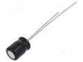 Capacitor: electrolytic; THT; 10uF; 50VDC; Ø5x7mm; Pitch: 2mm; ±20% PANASONIC ECEA1HKA100