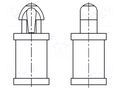 PCB distance; polyamide 66; L: 6.4mm; snap fastener; natural DREMEC DR8G809V40203