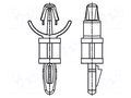 PCB distance; polyamide; L: 15.9mm; snap fastener; natural DREMEC DR8G813V40367