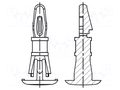 Assembly stud; polyamide; L: 7.9mm; latch/latch; Ø2: 4.75mm DREMEC DR8G820V40620