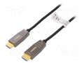 Cable; HDMI plug,both sides; 10m; black; metal DIGITUS AK-330126-100-S