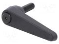 Lever; adjustable; Thread len: 40mm; Lever length: 74mm; GN 101 ELESA+GANTER GN101-22-M10-40-SW