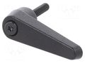 Lever; adjustable; Thread len: 25mm; Lever length: 45mm; GN 101 ELESA+GANTER GN101-14-M5-25-SW