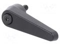 Lever; adjustable; Thread len: 12mm; Lever length: 45mm; GN 101 ELESA+GANTER GN101-14-M5-12-SW