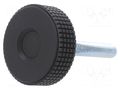 Knob; Ø: 50mm; Ext.thread: M10; 50mm; H: 33mm; technopolymer PP ELESA+GANTER MBT.50P-M10X50-C9