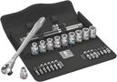 8100 SC 10 Zyklop Metal Ratchet Set with push-through square, 1/2" drive, imperial, 1 x 1/2"x281; 1 x 3/8"x37.0; 1 x 7/16"x37.0; 1 x 1/2"x37.0; 1 x 9/16"x37.0; 1 x 19/32"x37.0; 1 x 5/8"x37.0; 1 x 11/16"x37.0; 1 x 3/4"x37.0; 1 x 25/32"x37.0; 1 x 13/16"x37. 05004080001