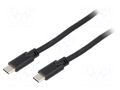 Cable; USB 3.2; USB C plug,both sides; 0.5m; black; 4K; 5Gbps; 60W GOOBAY USB.C-PD60-0.5BK