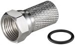 Twist-On F-Connector 7.0 mm, copper - twist-on adapter made of zinc with nickel contacts and water-repellent seal 81018