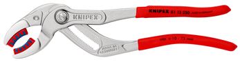 KNIPEX 81 13 250 Siphon and Connector Pliers covered with non-slip plastic chrome-plated 250 mm 81 13 250 4003773078494