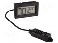 Meter: thermo-hygrometer; digital; on panel; LCD; Temp: -50÷70°C VELLEMAN VEL-PMHYGRO