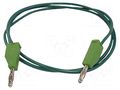 Test lead; 30VAC; 3A; banana plug 4mm,both sides; Len: 1m; green VELLEMAN VEL-TLM8G