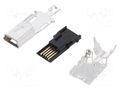 Connector: USB B mini; plug; UX; for cable; soldering; PIN: 5 HIROSE UX40-MB-5P