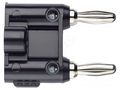 Connector: 4mm banana; stackable safety shunt; black; 70VDC; 15A POMONA POM-4898-0