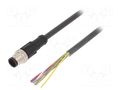 Cable: for sensors/automation; M12; PIN: 8; straight; 2m; plug; 4A LAPP 22260091