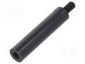 Screwed spacer sleeve; cylindrical; polyamide; M4; M4; 35mm; black DREMEC TFM-M4X35/DR287RD